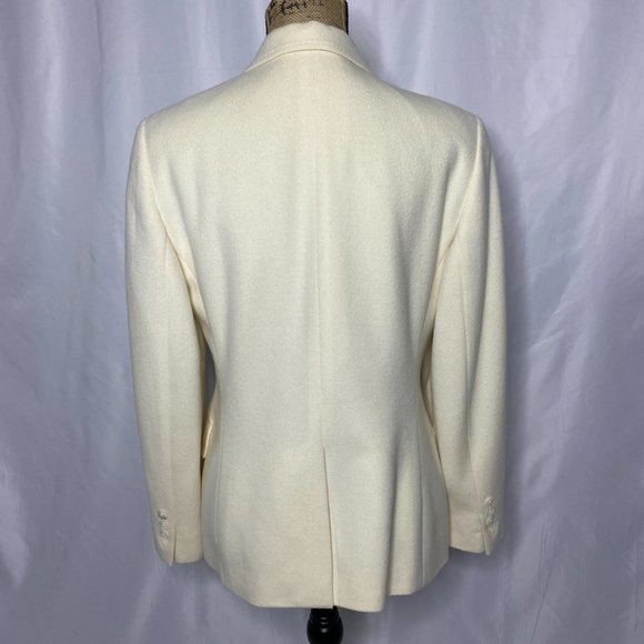 Brooks Brothers Ivory Wool Angora Blazer Jacket - Picture 8 of 12